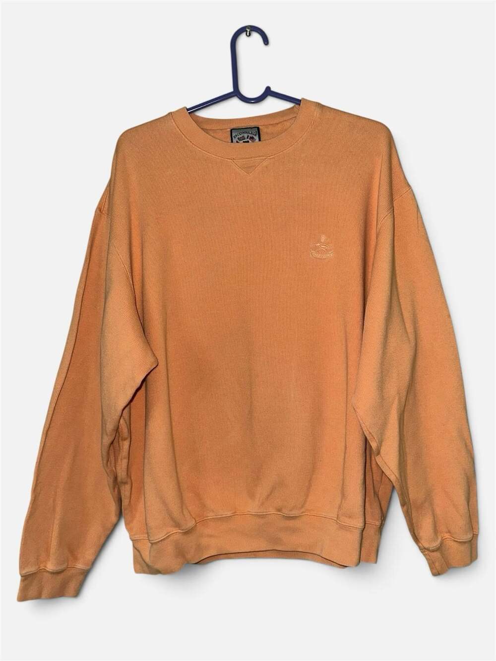 Vintage Faconnable Orange Crewneck Sweatshirt by Albert Goldberg